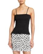 Shirred Cotton Poplin Bustier