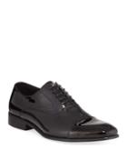 Men's Paxon Perforated Patent Cap-toe Dress