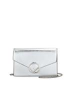 F Logo Mirror Calf Wallet On A Chain,