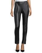 Bi-stretch Faux-leather Pants,