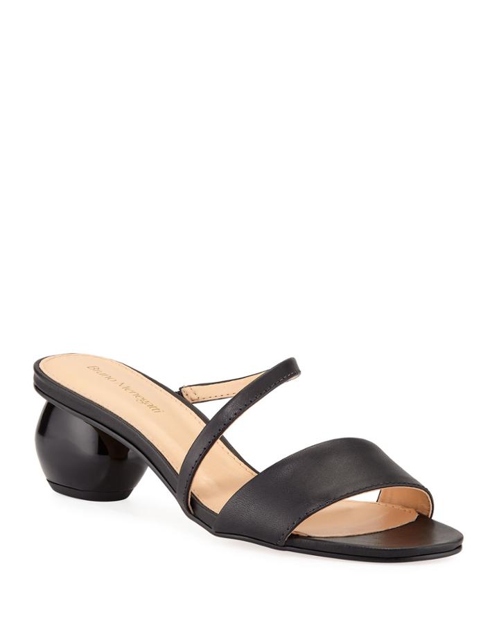 Leah Round Heeled Leather