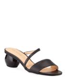 Leah Round Heeled Leather