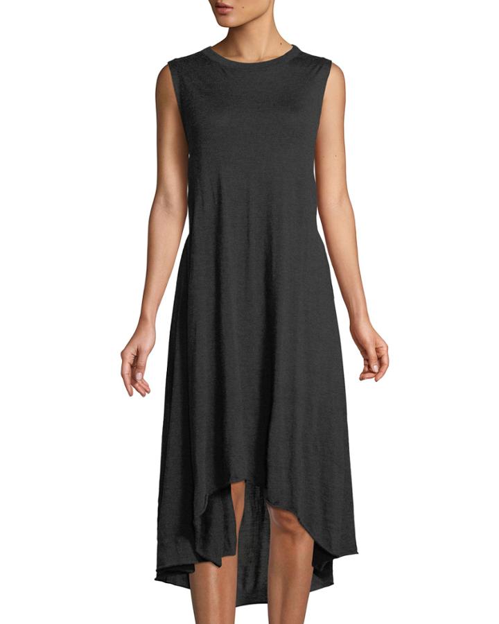 Cashmere/silk High-low Bow-front Dress