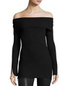 Off-the-shoulder Ribbed
