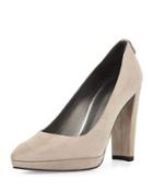 Logopower Suede Platform Pump