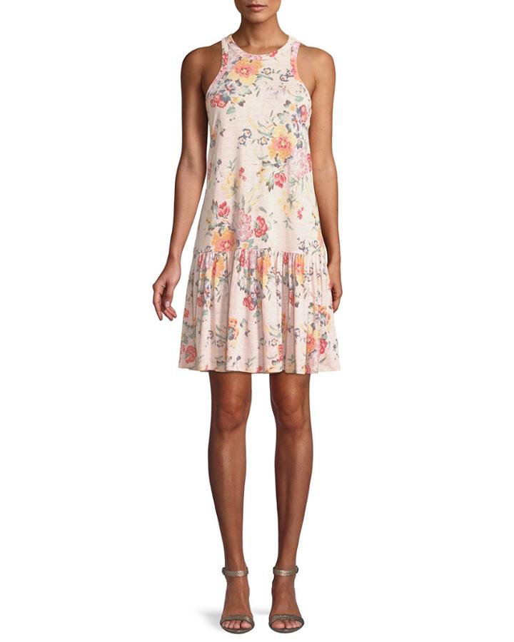 Marlena Sleeveless Floral-print Jersey Dress
