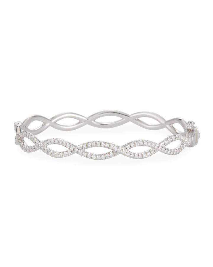 18k White Gold Diamond Half-infinity Bracelet