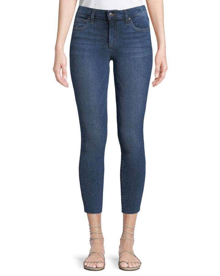 Jackie Skinny Crop Cut-hem Jeans
