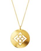 22k Topkapi Cutout Pendant Necklace W/ Diamond
