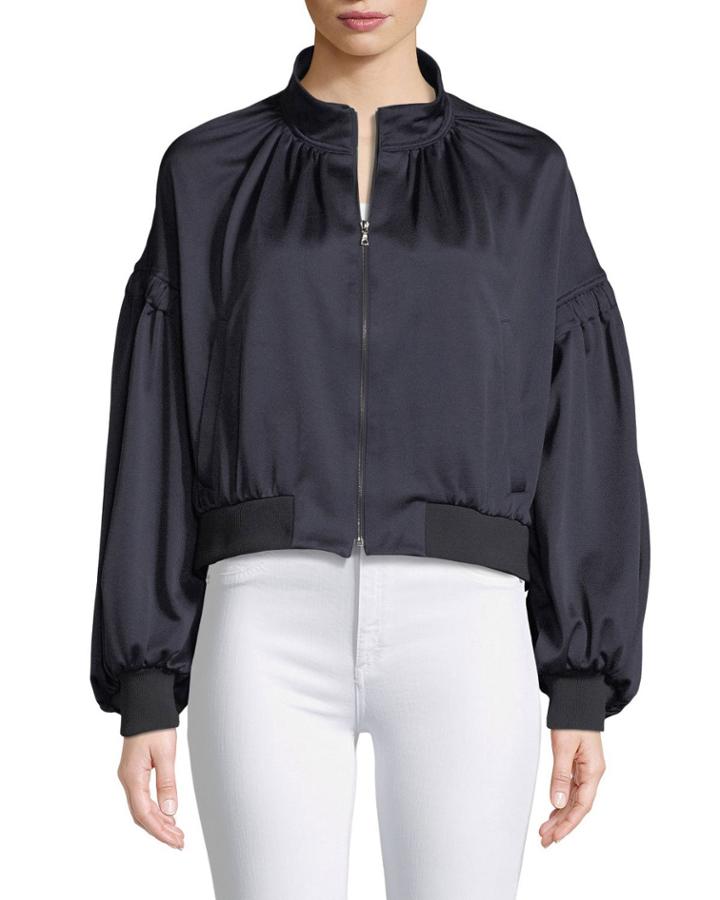 Zip-front Pique Track Jacket