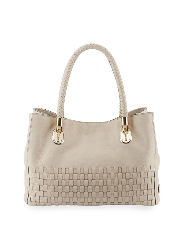 Benson Small Woven Tote Bag