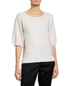 Sequin Balloon-sleeve Knit
