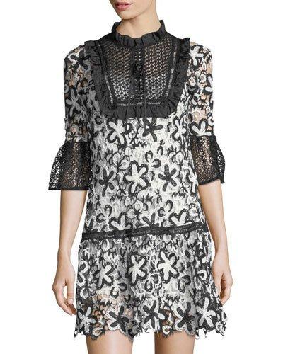 Amelie Daisy-lace Drop-waist Dress