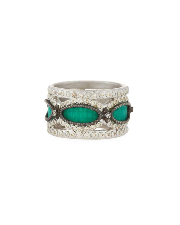 New World Mosaic Wide Band Ring,