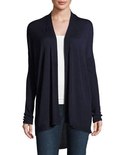 Drop-shoulder Open-front Cardigan