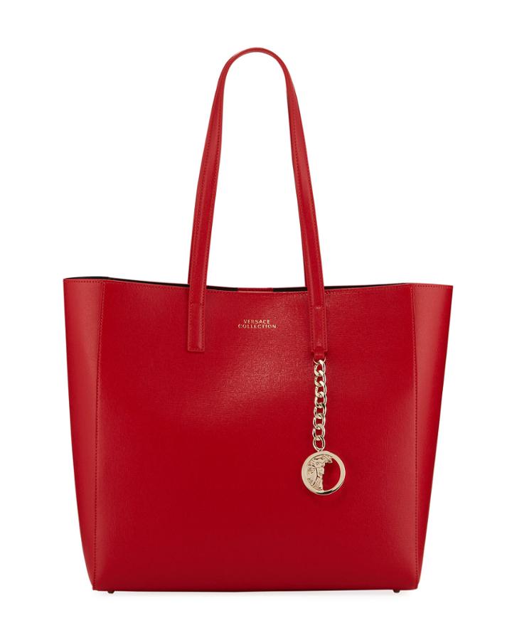 Saffiano Large Tote Bag, Red