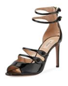 Button-strap Patent Leather