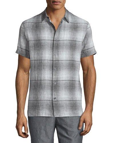 Melrose Linen Plaid Short-sleeve