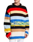 Men's Oversized Multi-stripe