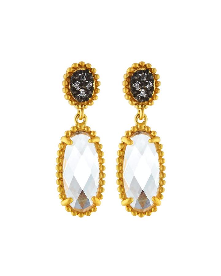 Signature Elongated Oval Drop Earrings