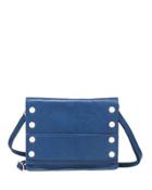 Otis Studded Leather Shoulder Bag, Blue