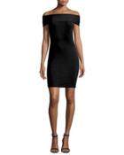 Off-the-shoulder Fitted Ponte Dress