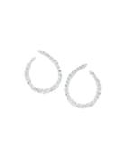 Neiman Marcus Love Journey Diamond Loop Earrings, Women's, White