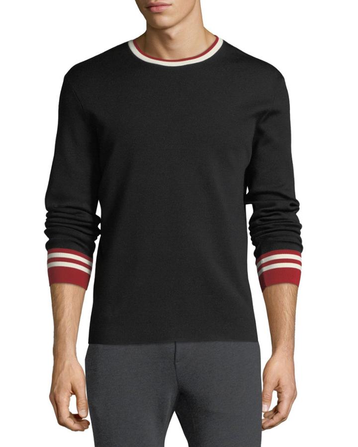 Contrast-trim Wool