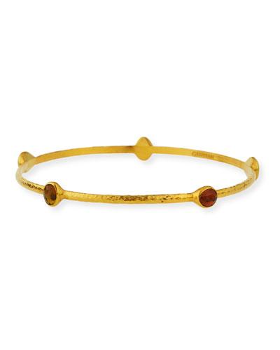 24k Skittle Tourmaline Bangle Bracelet