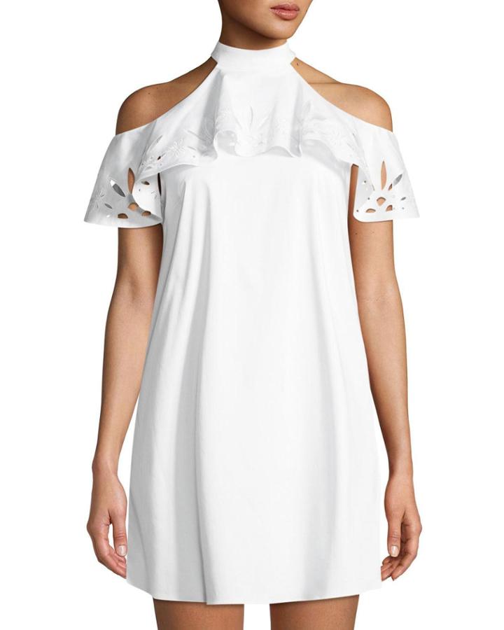 Raia Halter Cold-shoulder Dress