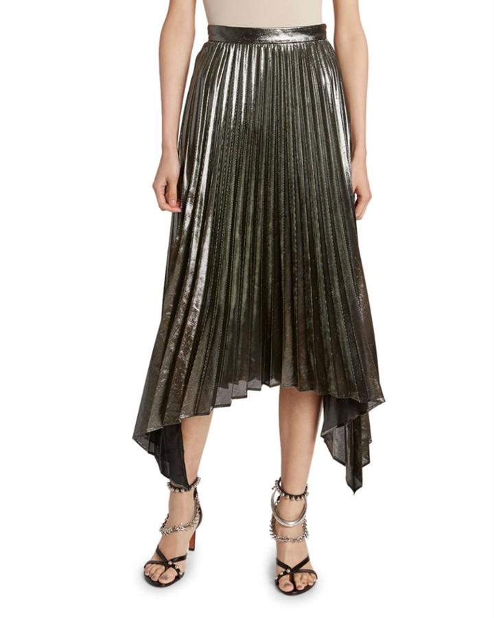 Lame Plisse Pleated Handkerchief