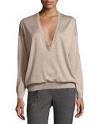 Deep V-neck Cashmere-blend