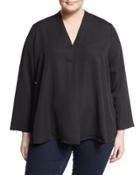 Majestic V-neck Relaxed Blouse,