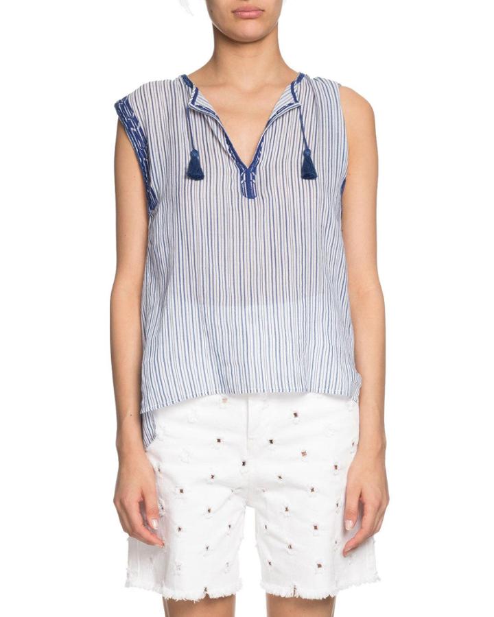 Juditha Striped Embroidered