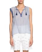 Juditha Striped Embroidered