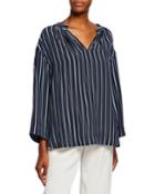 Kimono-sleeve Striped