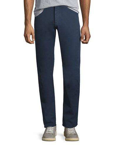 Five-pocket Twill Pants, Blue
