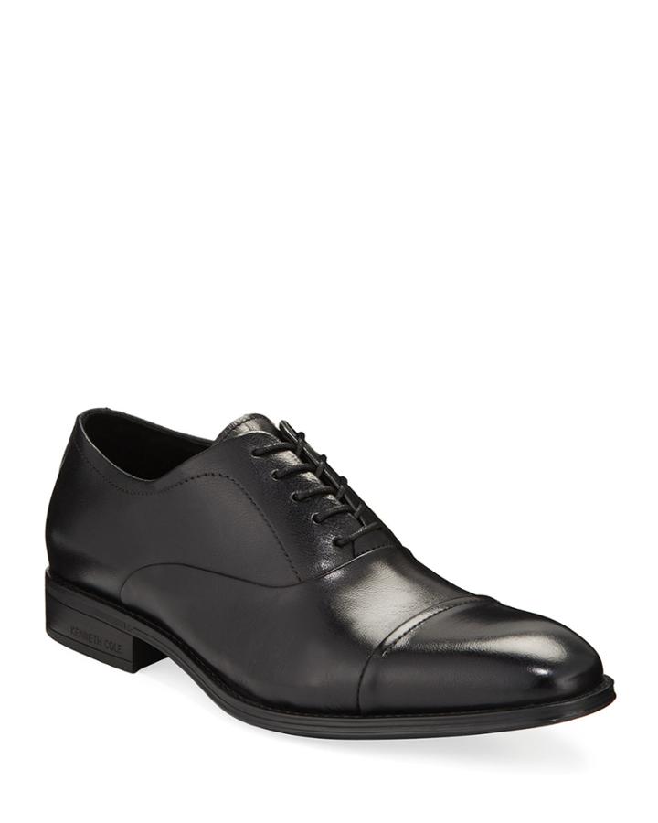 Men's Leather Cap-toe Oxford Dress