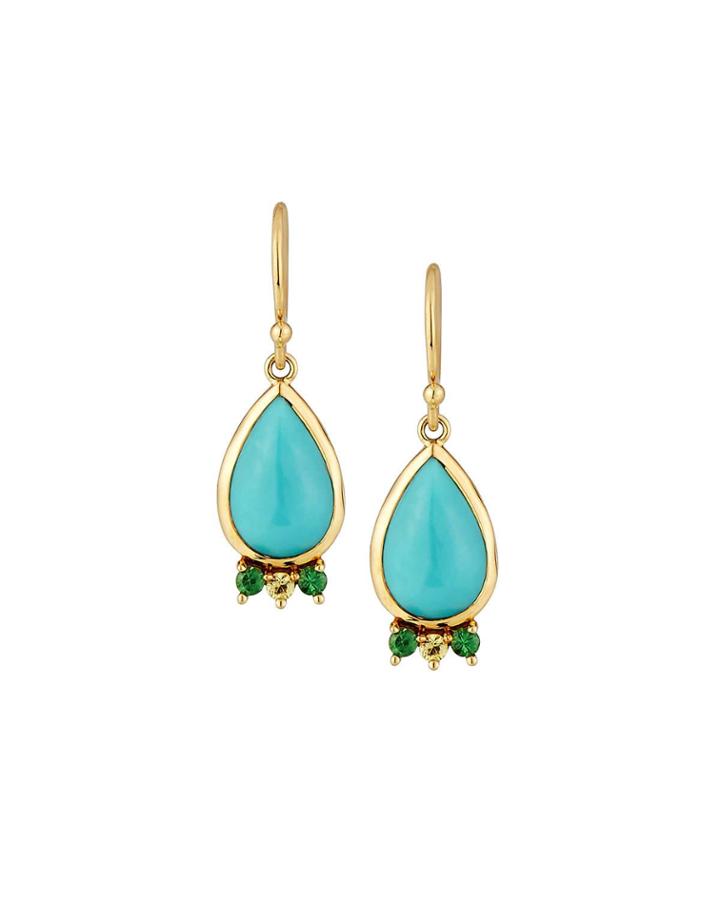 18k Prisma Mixed-stone Mini Teardrop Earring