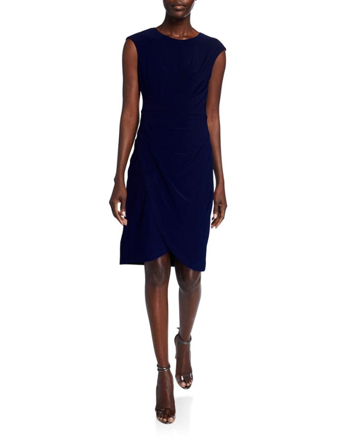 Crepe Ruched Dress