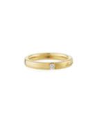 18k Gold Flat Diamond Ring,