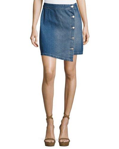 Got The Blues Denim A-line Mini Skirt,