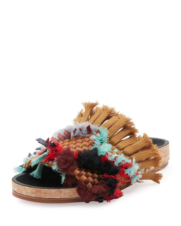 Kerenn Woven Fringe Slide