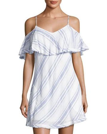 Striped Dress W/ Popover,