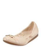 Terrin Leather Ballet Flats, Beige