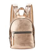 Jace Small Metallic Backpack, Rose Gold