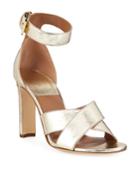 Metallic Crisscross Ankle-wrap