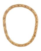 18k Yellow Gold Diamond Pave Necklace