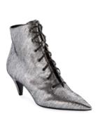 Charlotte Metallic Lace-up Booties