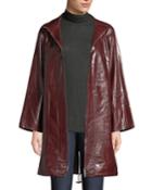 Minerva Zip-front Lacquered Lambskin
